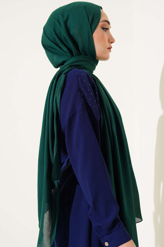 Rami Natural Shawl Emerald -135
