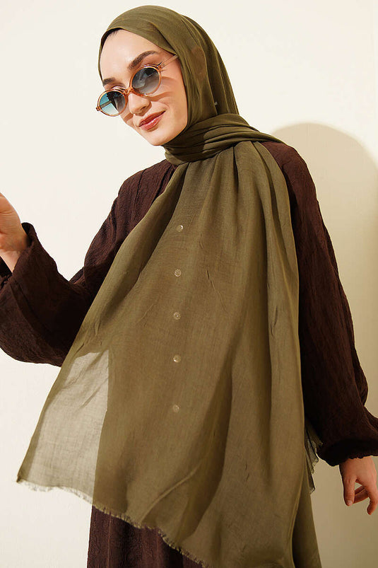 Rami Tencel Scarf Khaki