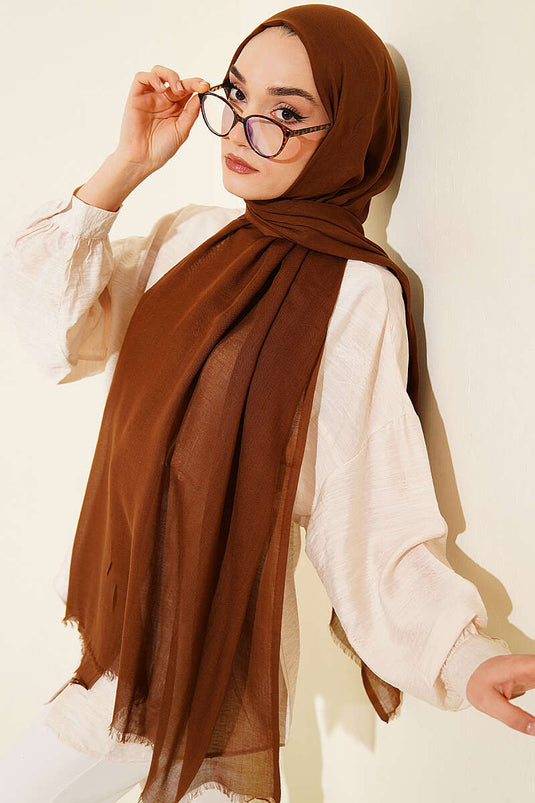 Rami Tencel Scarf Brown