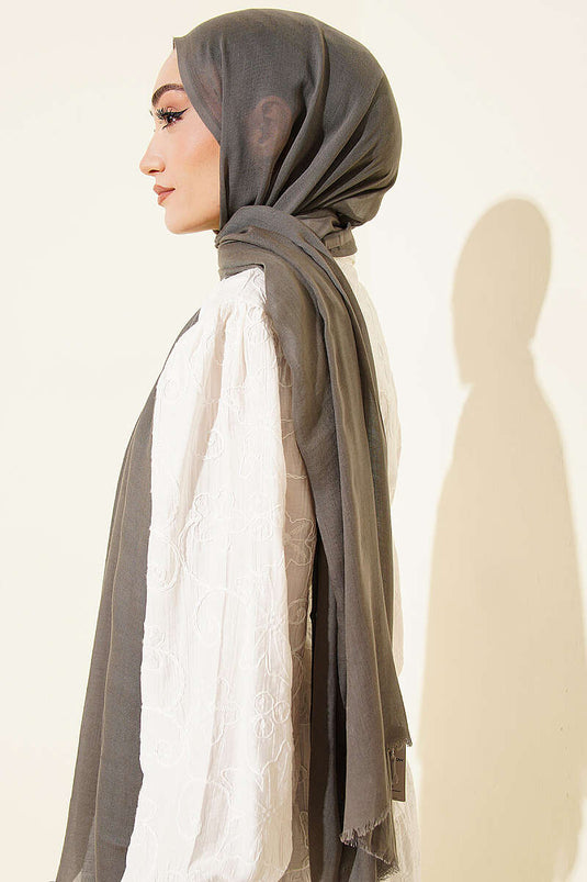 Rami Tencel hijab gris ardoise