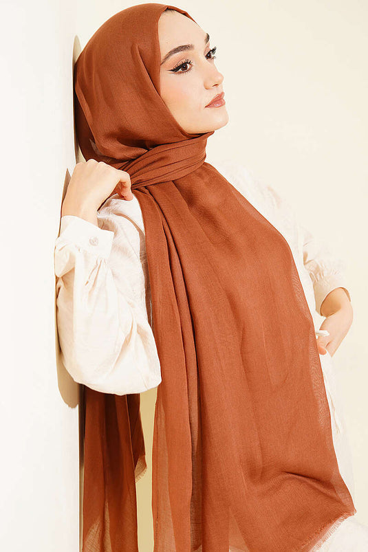 Rami Tencel Scarf Brick Red