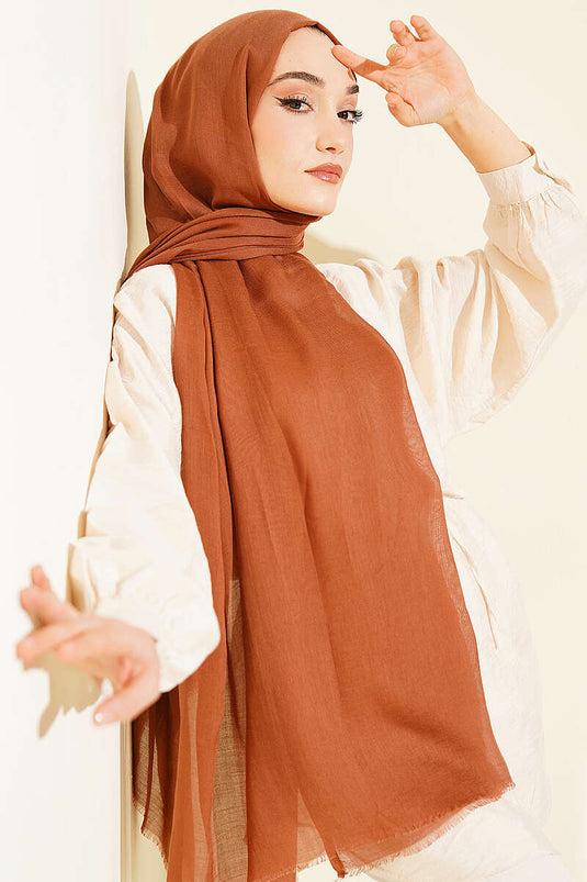 Rami Tencel Scarf Brick Red