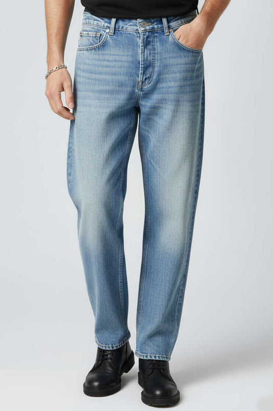 Regular Fit Erkek Kot Pantolon Turkuaz