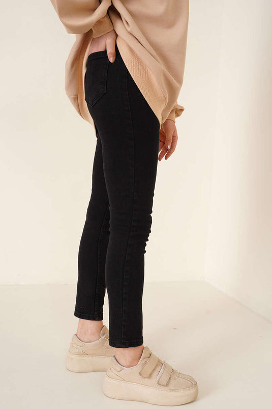 Regular Fit Lycra Broek Zwart