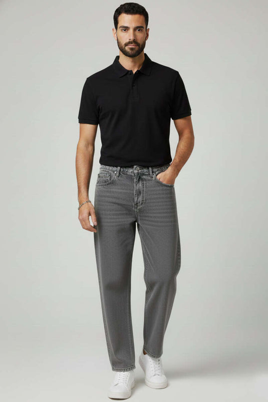 Relax Fit Erkek Pantolon Gri