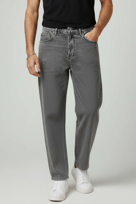 Relax Fit Erkek Pantolon Gri