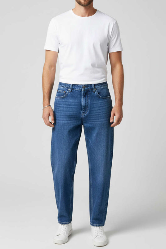 Relax Fit Erkek Pantolon Mavi