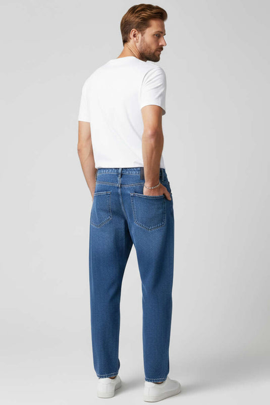 Relax Fit Erkek Pantolon Mavi