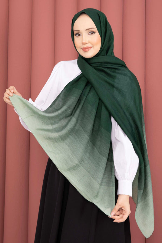 سلسلة الشال الحديث المتدرج اللون زمرد