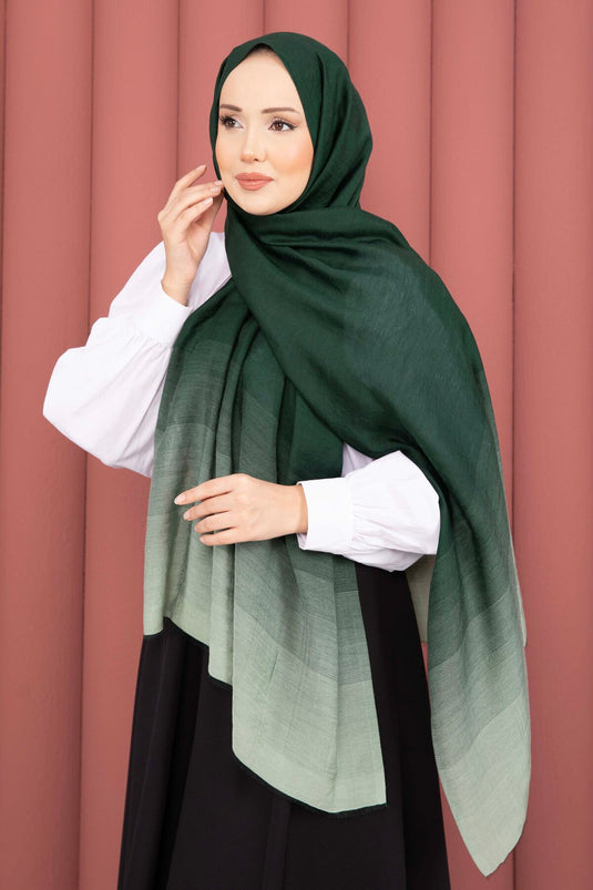 سلسلة الشال الحديث المتدرج اللون زمرد