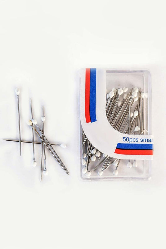 Colored Head White Safety Pin