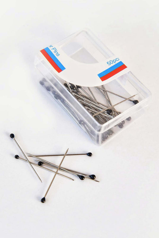 Renkli Başlı Siyah Toplu İğne