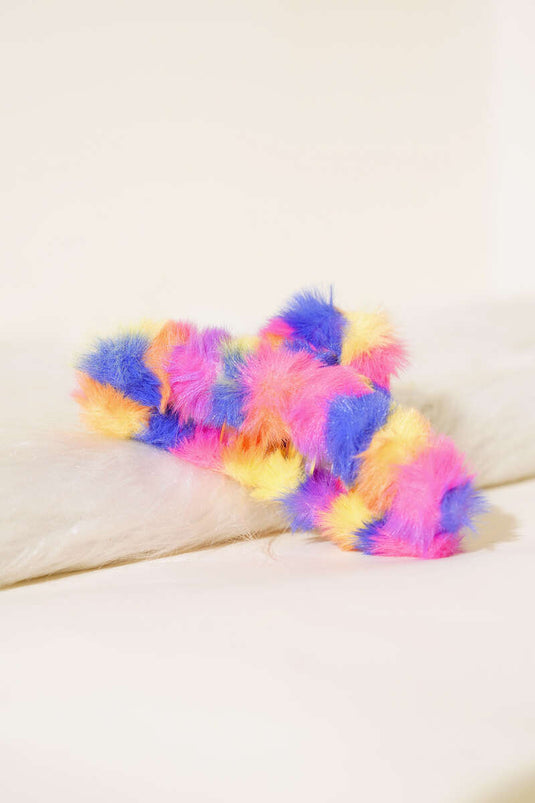 Colorful Plush Clip Pink