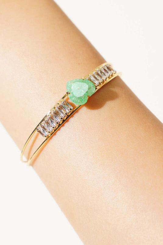 Renkli Taşlı Bileklik Yeşil