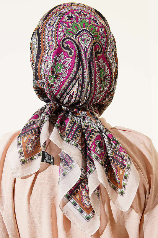 Retro Pattern Elegance Scarf Beige