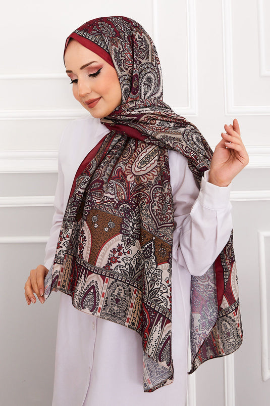 Chal hijab con estampado retro -4