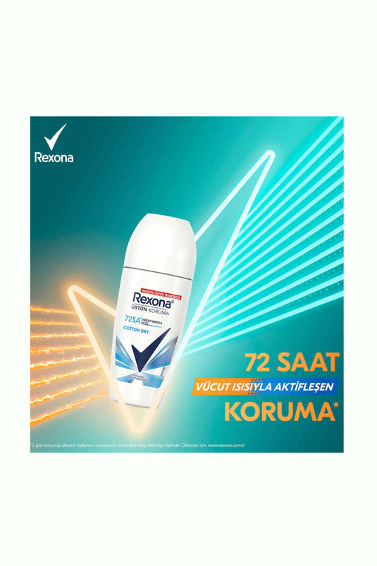 Rexona Cotton Dry Üstün Koruma 72 Saat Kadın Roll-on Deodorant 50 ml