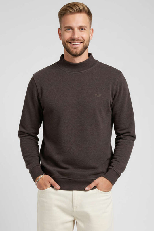 Ribbed Thessaloniki Men's Sweatshirt Dark Brown