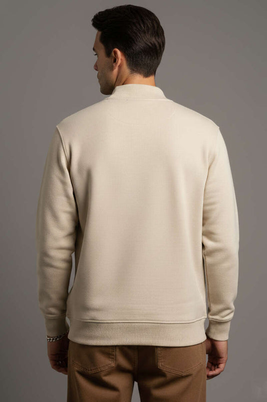 Ribbed Thessaloniki Men's Sweatshirt Beige