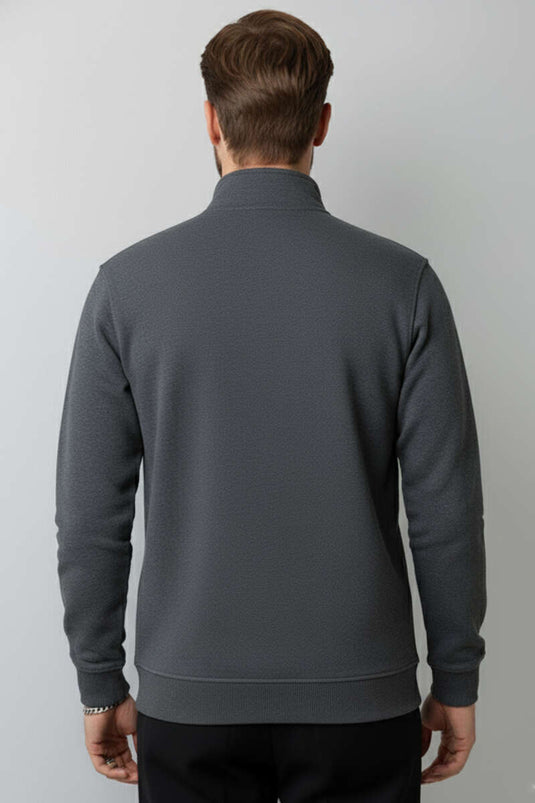 Ribbed Thessaloniki Men's Sweatshirt, Dark Gray