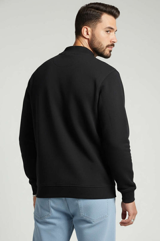 Ribbed Thessaloniki Men's Sweatshirt Black