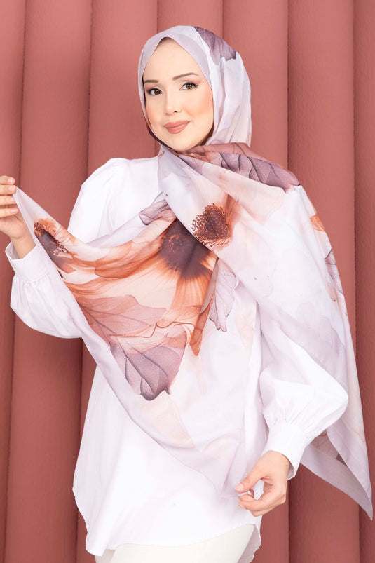 Série de foulards Rose Desen beige