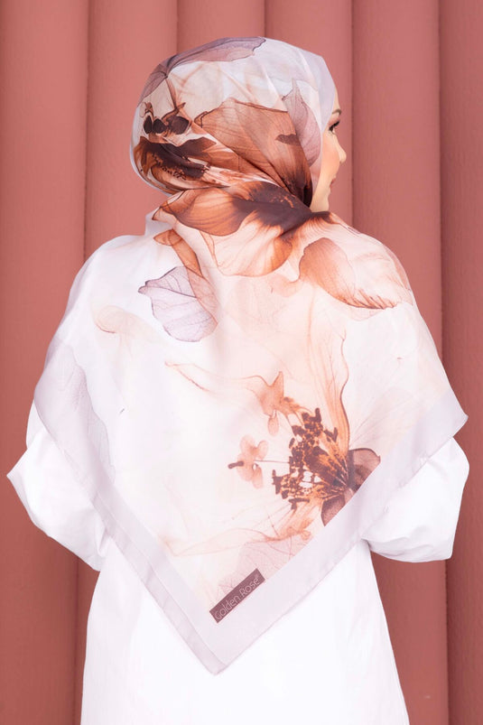 Série de foulards Rose Desen beige