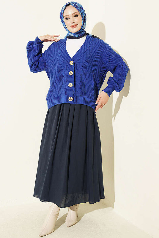 Chaqueta De Punto Corta Con Botones Saks
