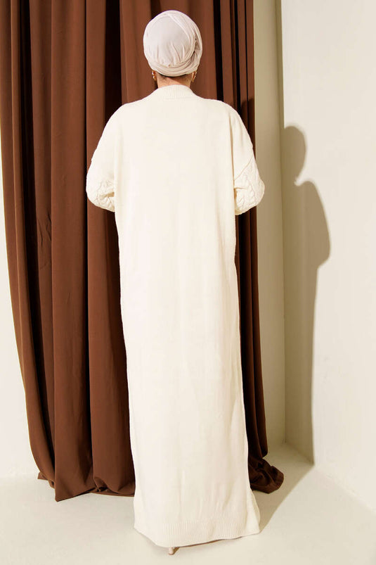 Braided Embossed Knit Dress with Stones