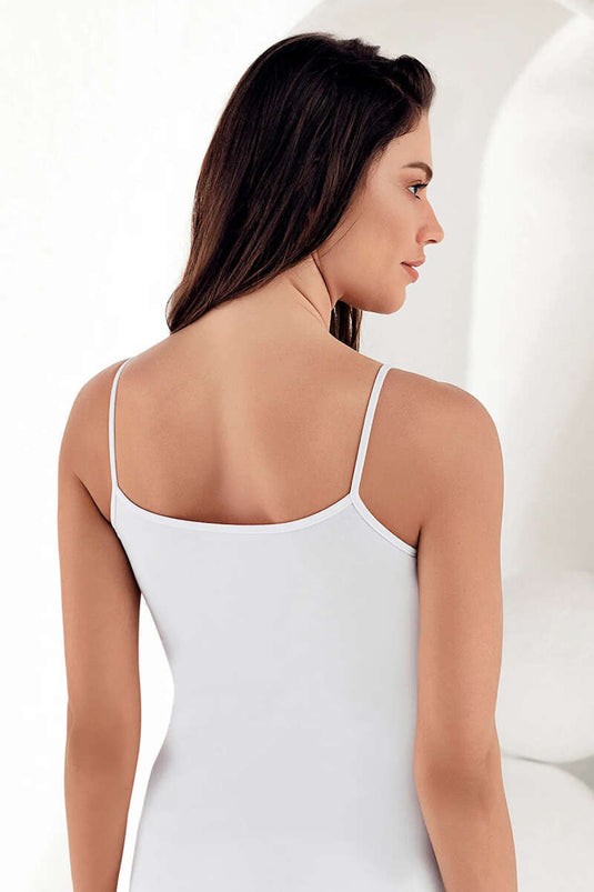 Şahinler Bayan İp Askılı Atlet Beyaz