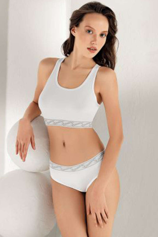 Şahinler Kalın Askılı Sporcu İkili Takım Beyaz