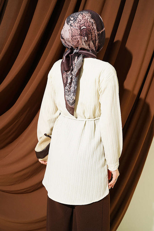 Chemise À Rayures Avec Poche Faux Et Détails De Pierre