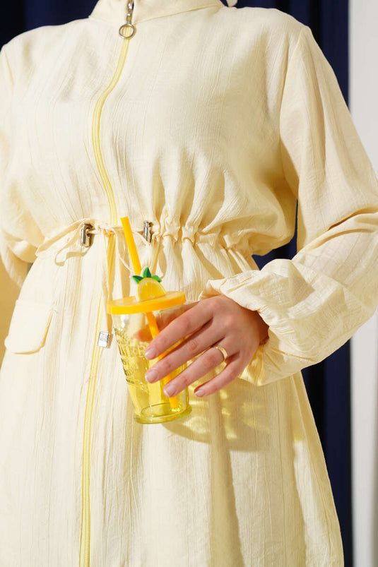 Sahte Cepli Bel Tünelli İkili Takım Sarı