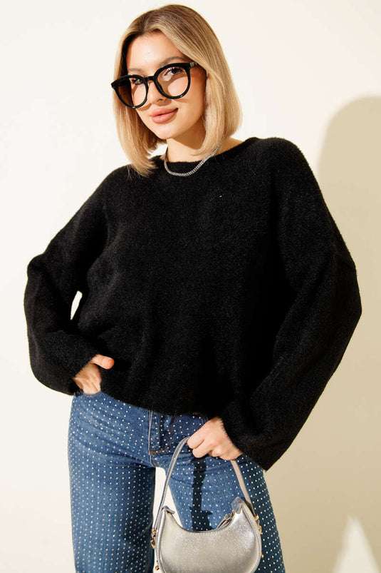 Sakallı Basic Kazak Siyah