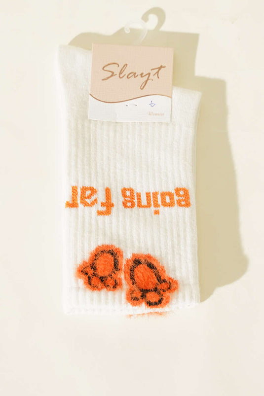 Sakallı Going Far Soket Kadın Çorap Ekru