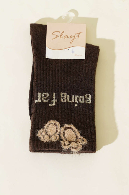 Sakallı Going Far Soket Kadın Çorap Kahve