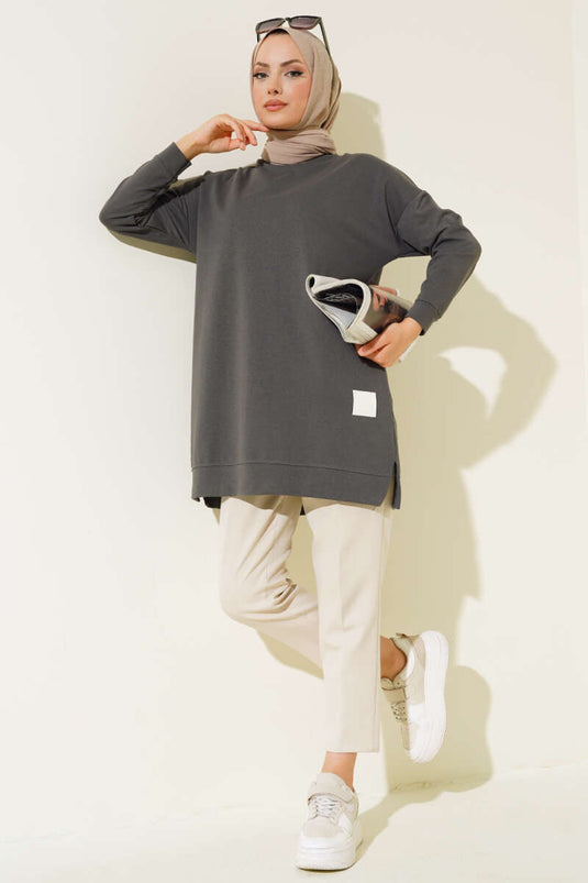 Tunique décontractée à crête fumée