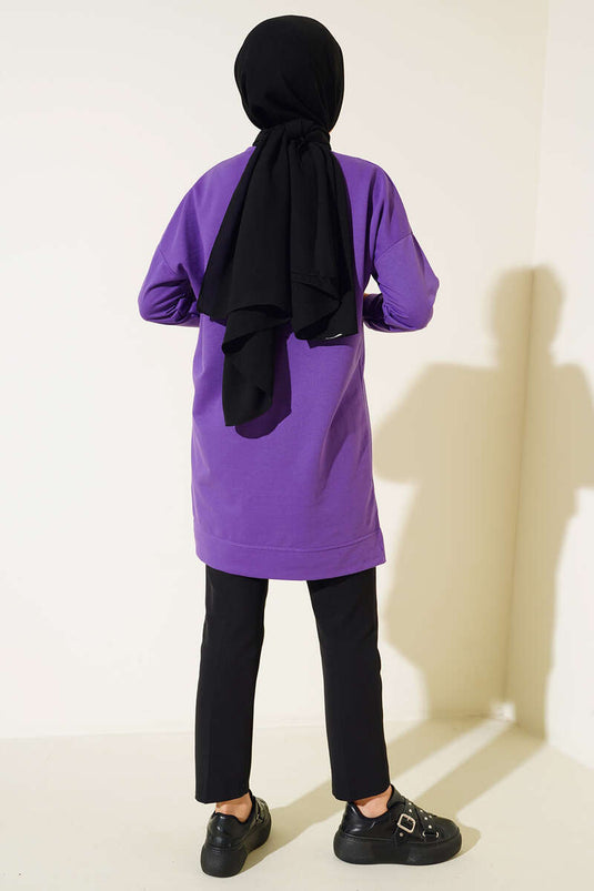 Salaş Armalı Tunik Lila