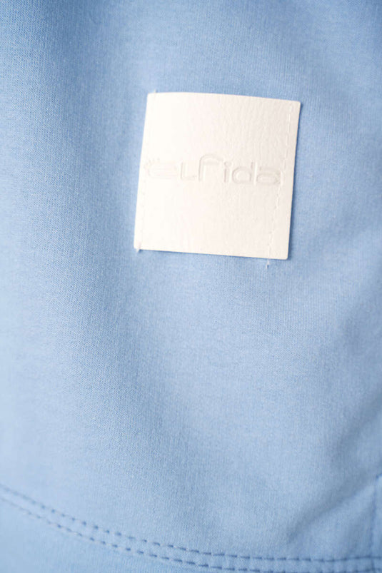 Casual Embroidered Tunic Blue