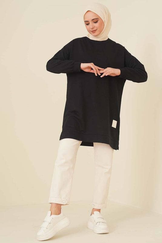 Salaş Armalı Tunik Siyah