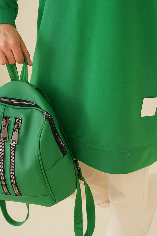 Tunique décontractée à écusson vert