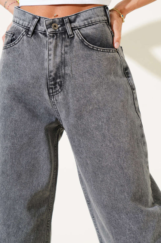 Casual Baggy Jeans Gray