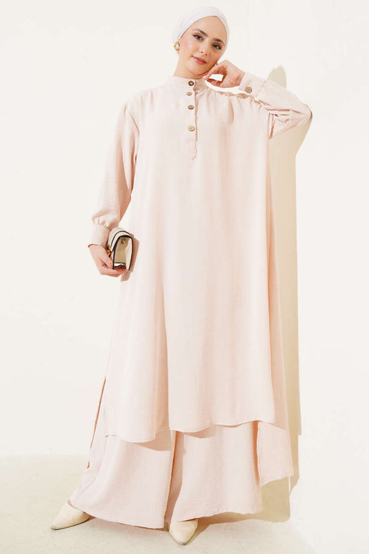 Casual Two Piece Suit Beige