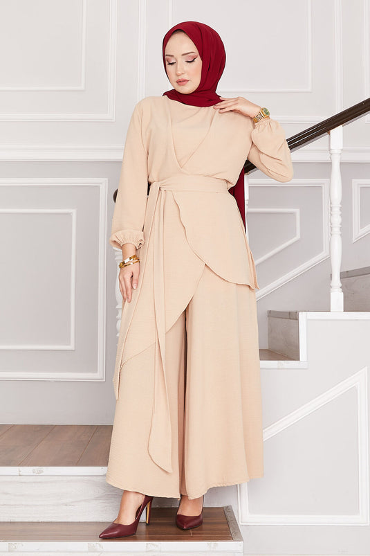 Salaş Kalıp Aerobin Tesettür İkili Takım Vizon