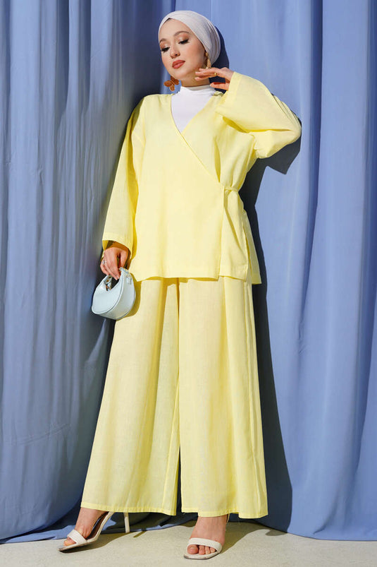 Salaş Kimono İkili Takım Sarı