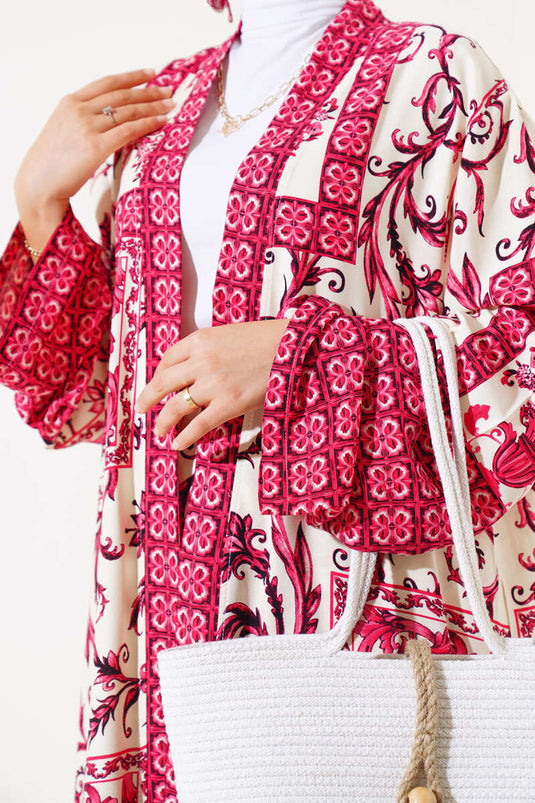 Ensemble Kimono Décontracté Rouge Claret