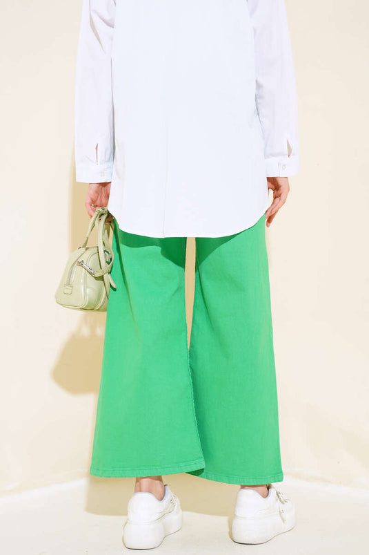 Pantalón Recto Corto Suelto Benetton