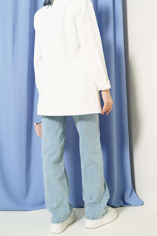 Pantaloni in Jeans Elasticizzati Larghi Colore Medio Scuro