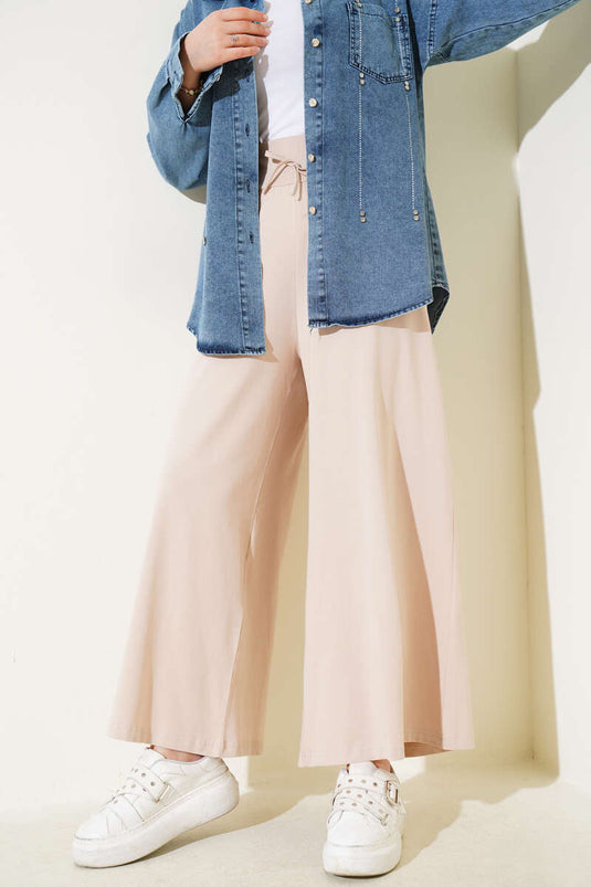 Salaş Penye Pantolon Bej