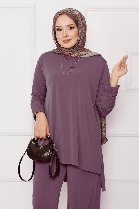 Ensemble double Sandy coupe ample confortable couleur corail rose